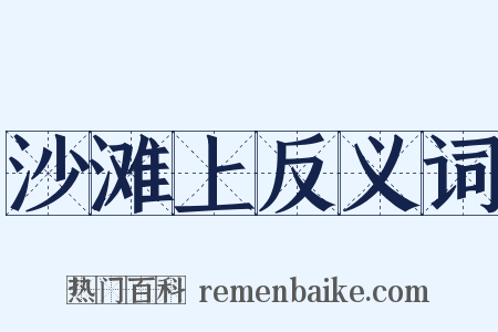 沙滩上反义词是什么意思的图片